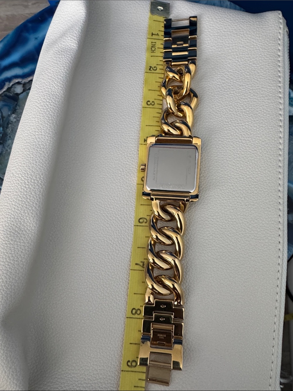 Michael Kors Gold Chain-Link Crystal Accent Women's Watch - Picture 11 of 11